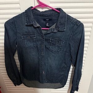 GapKids Denim Button-Up Shirt 5/$25